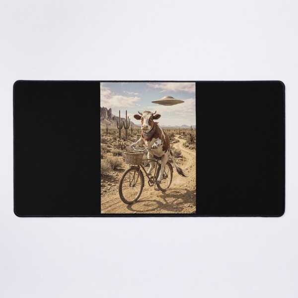 Item preview, Cow Riding Bike Wild West Western UFO Animal Lover designed and sold by dian-rody-crest.