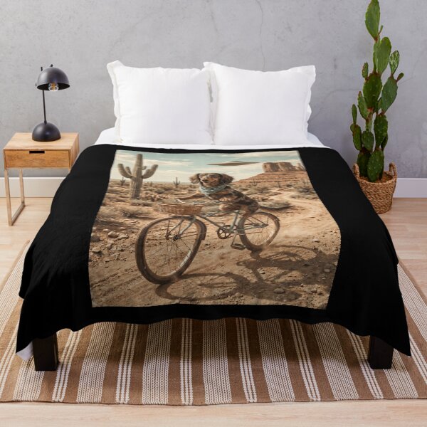 Item preview, Dachshund Riding Bike Wild West Western UFO Dog Lover designed and sold by dian-rody-crest.