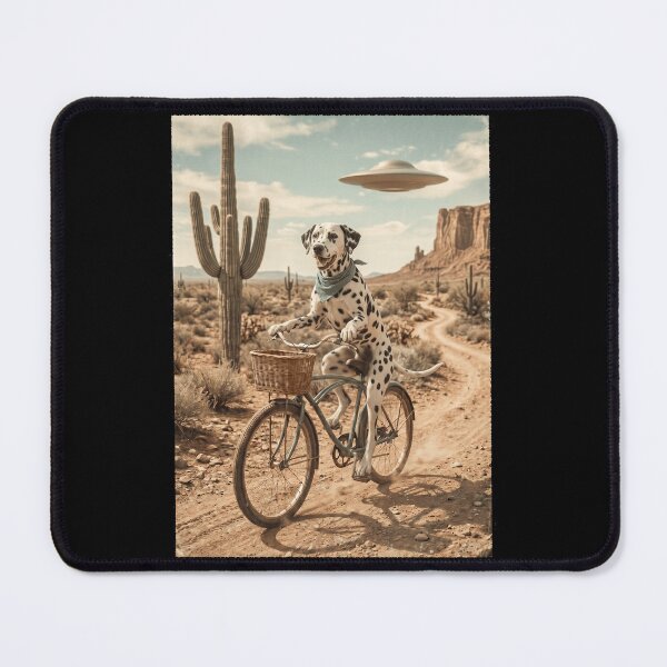 Item preview, Dalmatian Riding Bike Wild West Western UFO Dog Lover designed and sold by dian-rody-crest.