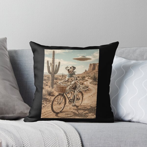Item preview, Dalmatian Riding Bike Wild West Western UFO Dog Lover designed and sold by dian-rody-crest.