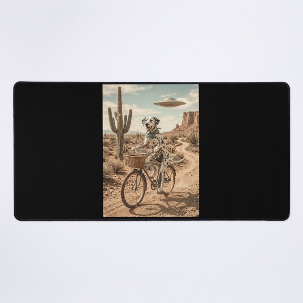 Item preview, Dalmatian Riding Bike Wild West Western UFO Dog Lover designed and sold by dian-rody-crest.
