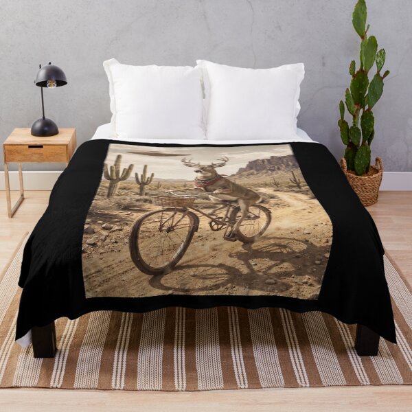 Item preview, Deer Riding Bike Wild West Western UFO Animal Lover designed and sold by dian-rody-crest.