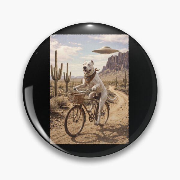 Item preview, Dogo Argentino Riding Bike Wild West Western UFO Dog Lover designed and sold by dian-rody-crest.