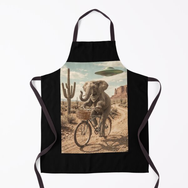 Item preview, Elephant Riding Bike Wild West Western UFO Animal Lover designed and sold by dian-rody-crest.