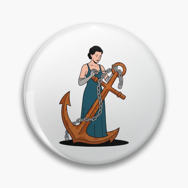 Item preview, Woman In Evening Gown Fitting Giant Ship Anchor designed and sold by Rare By Hero.