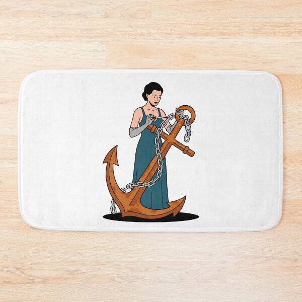 Item preview, Woman In Evening Gown Fitting Giant Ship Anchor designed and sold by Rare By Hero.