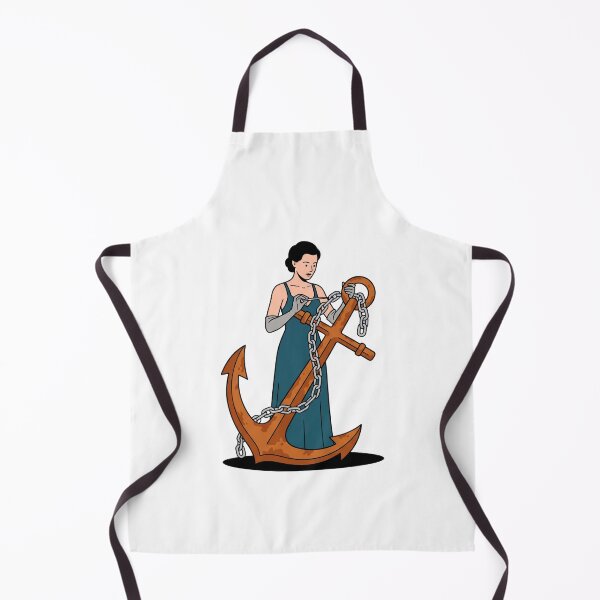Item preview, Woman In Evening Gown Fitting Giant Ship Anchor designed and sold by Rare By Hero.