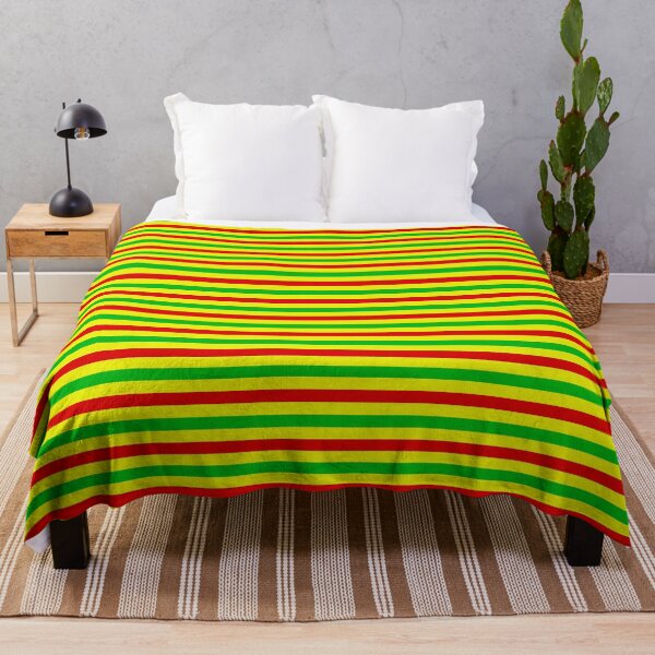 Item preview, Red And Green Stripes Design Yellow designed and sold by PatternTitan.