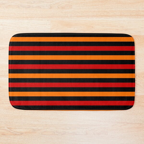 Item preview,  Red And Orange Stripes Design Black  designed and sold by PatternTitan.