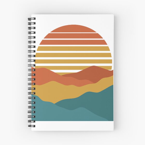 Item preview, Retro 70s Sunset Over Layered Mountains designed and sold by SithCreation.