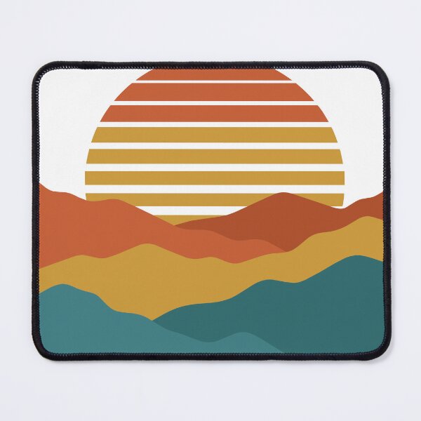 Item preview, Retro 70s Sunset Over Layered Mountains designed and sold by SithCreation.