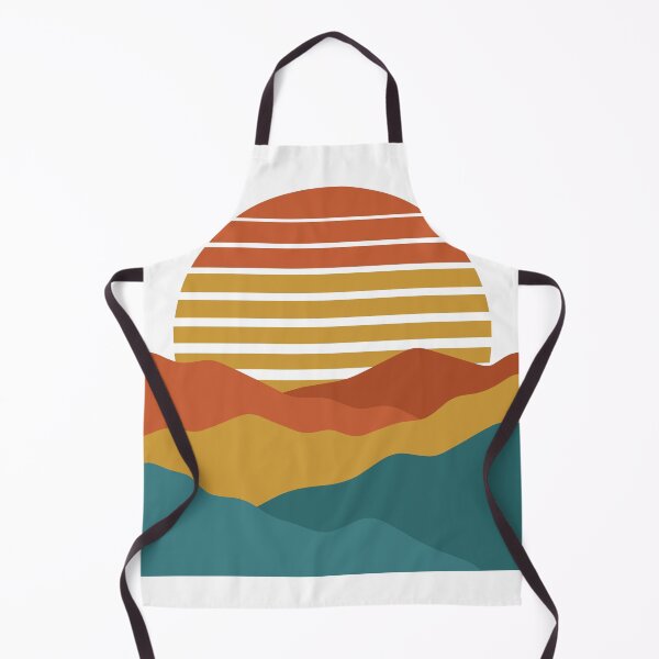 Item preview, Retro 70s Sunset Over Layered Mountains designed and sold by SithCreation.