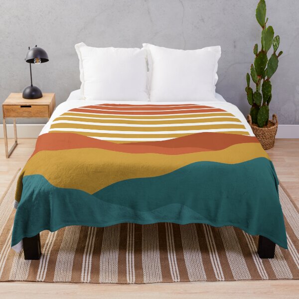 Item preview, Retro 70s Sunset Over Layered Mountains designed and sold by SithCreation.