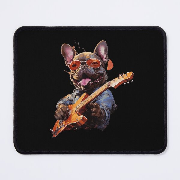 Item preview, French Bulldog Playing Guitar Cool Rocker Dog Frenchie Musician designed and sold by haitrieuic96.