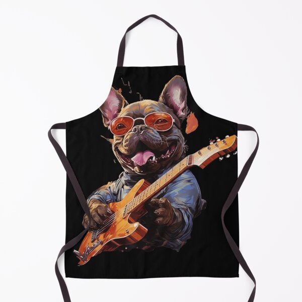 Item preview, French Bulldog Playing Guitar Cool Rocker Dog Frenchie Musician designed and sold by haitrieuic96.