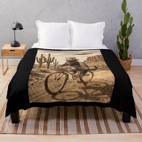 Item preview, Ferret Riding Bike Wild West Western UFO Animal Lover designed and sold by dian-rody-crest.