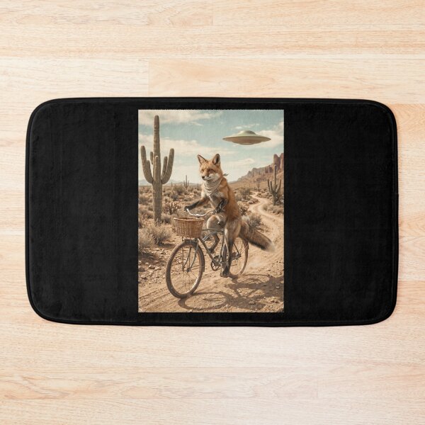Item preview, Fox Riding Bike Wild West Western UFO Animal Lover designed and sold by dian-rody-crest.