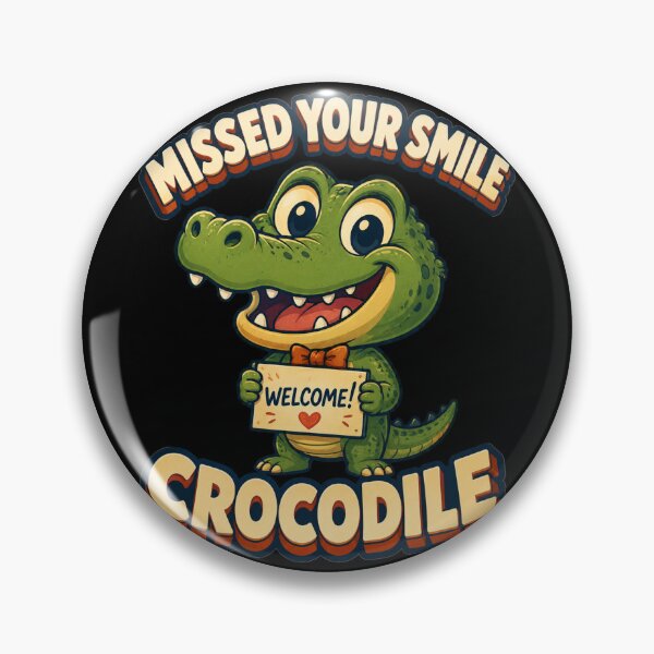 Item preview, Missed Your Smile Crocodile Welcome Sign Cartoon Art Back To School Gift for Teachers designed and sold by Nightarel.