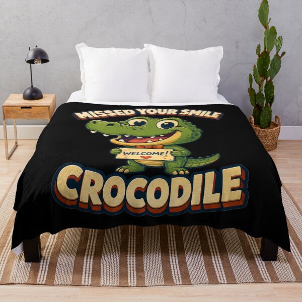 Item preview, Missed Your Smile Crocodile Welcome Sign Cartoon Art Back To School Gift for Teachers designed and sold by Nightarel.