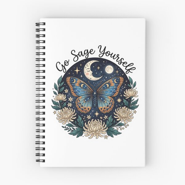 Item preview, Go Sage Yourself Funny Witchy Celestial Butterfly Illustration designed and sold by raedattia.
