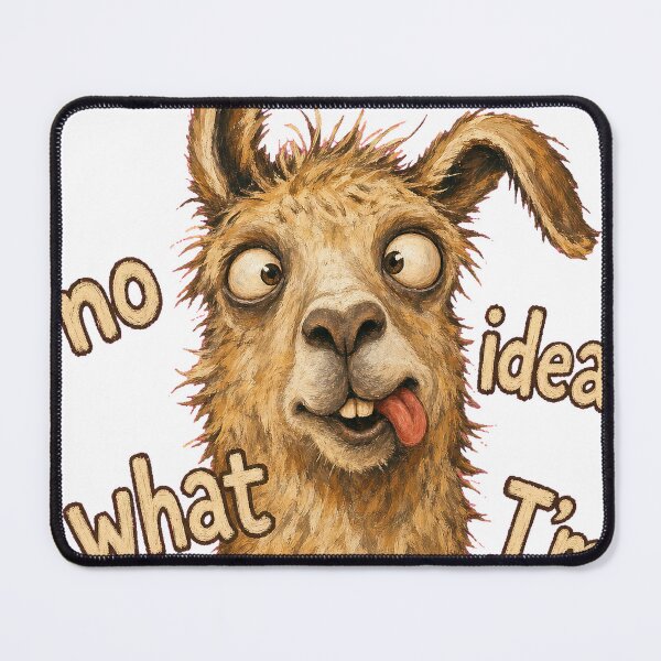 Item preview, Goofy Llama 'I Have No Idea What I'm Doing' Funny Animal Meme Tee designed and sold by KIDEnia.