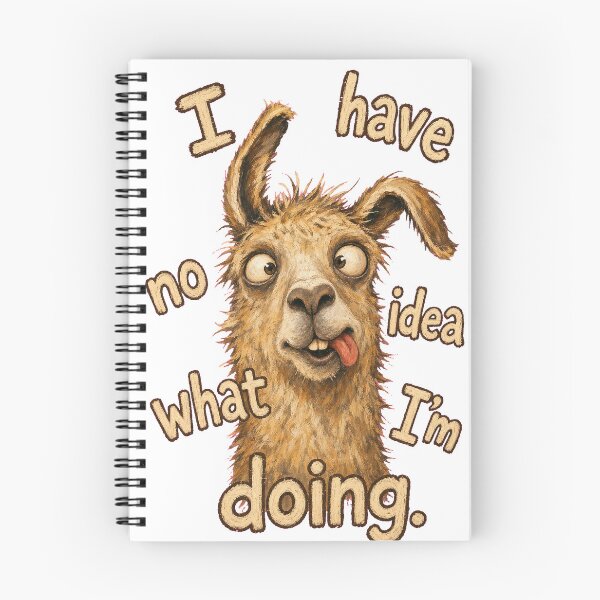 Item preview, Goofy Llama 'I Have No Idea What I'm Doing' Funny Animal Meme Tee designed and sold by KIDEnia.