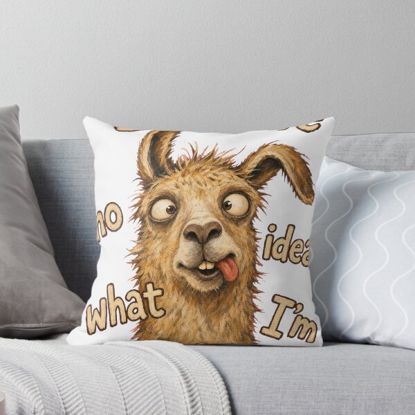 Item preview, Goofy Llama 'I Have No Idea What I'm Doing' Funny Animal Meme Tee designed and sold by KIDEnia.