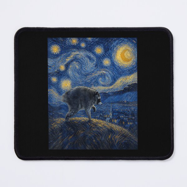 Item preview, Jimothy Raccoon Starry Night Van Gogh Seattle Meme designed and sold by MOHAMED AKKAR.