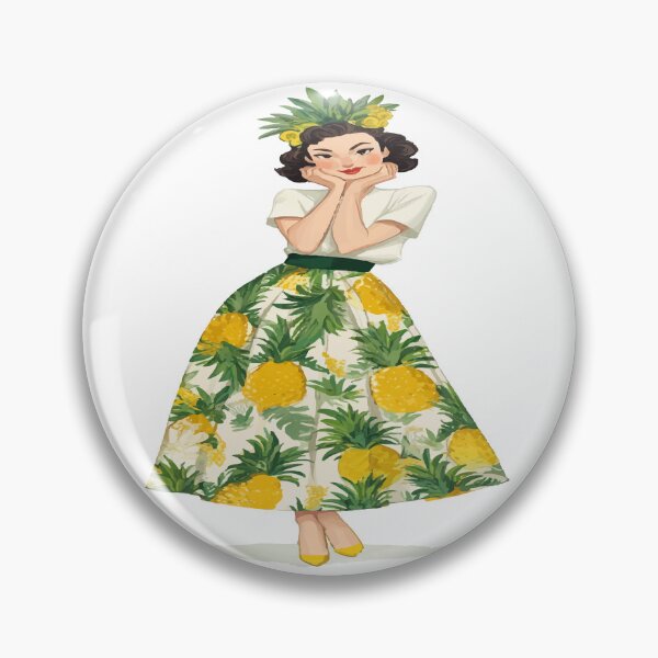 Item preview, Shy Lady Pineapple Dress Design designed and sold by RichardRags.