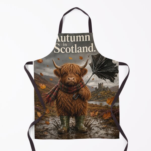 Item preview, Highland cow with umbrella designed and sold by Sartawsky.
