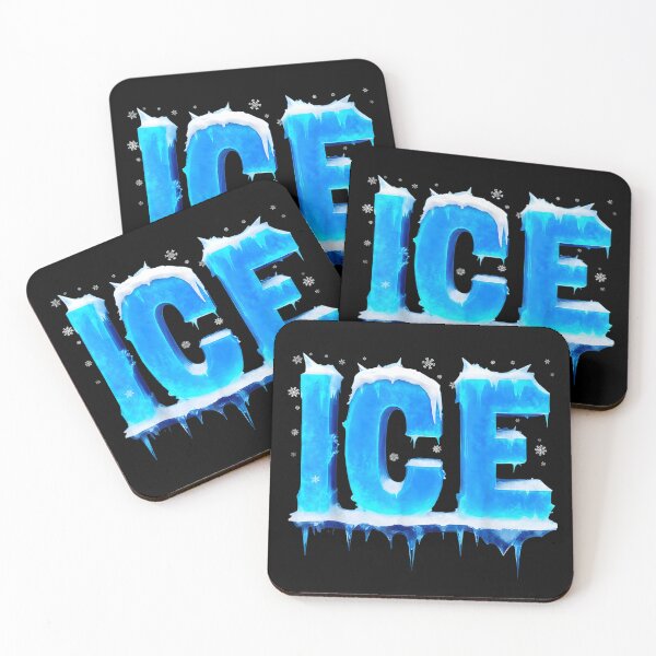 Item preview, Cool Frozen Ice Blue Crystal Typography Design With Winter Snowflakes Graphic designed and sold by StanaLuis.