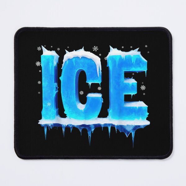 Item preview, Cool Frozen Ice Blue Crystal Typography Design With Winter Snowflakes Graphic designed and sold by StanaLuis.