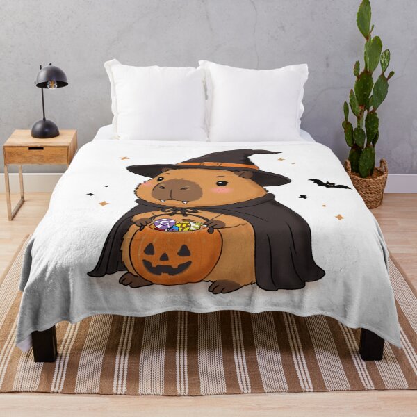 Item preview, Cute Halloween Capybara Witch | Spooky Kawaii Pumpkin Costume designed and sold by FennyWijayaMomo.