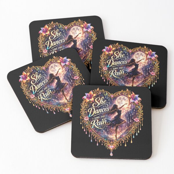 Item preview, She Dances Like The Rain Celestial Moon Dancing Woman Gold Floral Heart designed and sold by StanaLuis.