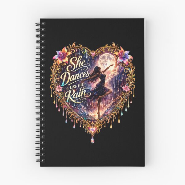 Item preview, She Dances Like The Rain Celestial Moon Dancing Woman Gold Floral Heart designed and sold by StanaLuis.