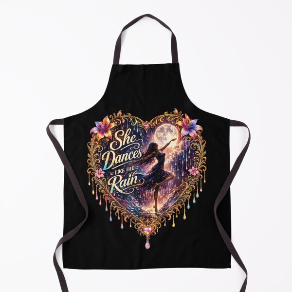 Item preview, She Dances Like The Rain Celestial Moon Dancing Woman Gold Floral Heart designed and sold by StanaLuis.