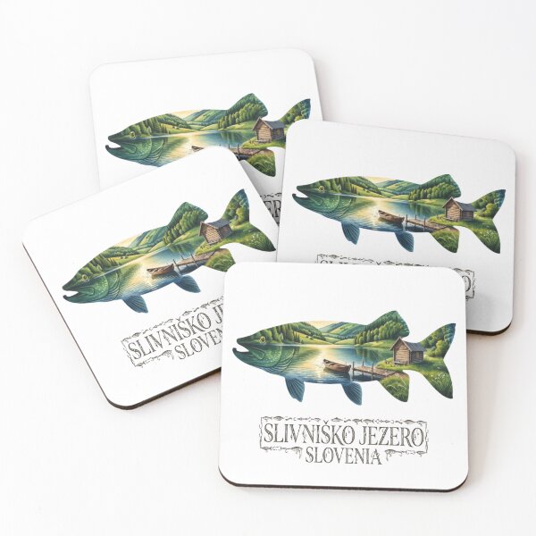 Item preview, Slivnisko Jezero Slovenia Fishing Sticker designed and sold by Imaginarium of Chaos falcon88 .