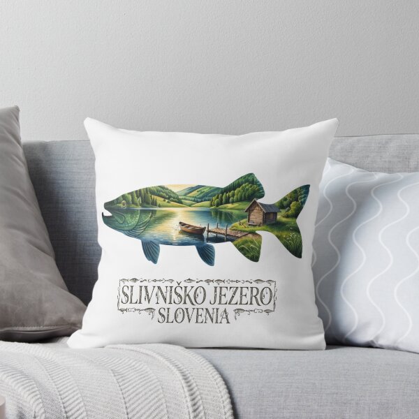 Item preview, Slivnisko Jezero Slovenia Fishing Sticker designed and sold by Imaginarium of Chaos falcon88 .