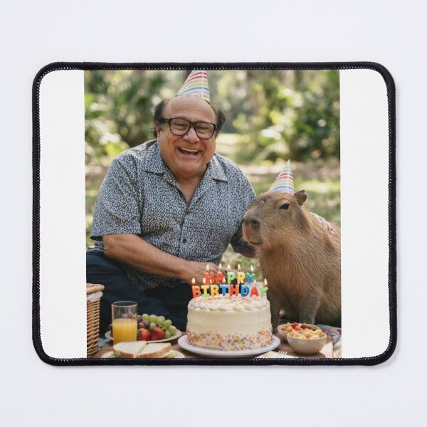 Item preview, Danny devito capybara picnic capybaras animal pet nature meme memes funny parody christmas birthday designed and sold by CheeseBlueprint.