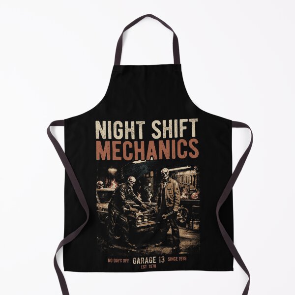 Item preview, Night Shift Mechanics Vintage Halloween Garage Design designed and sold by BVNKGRAPH WORKS.