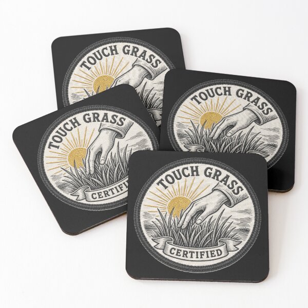 Item preview, CULTURE Touch Grass Certified — Funny Internet Humor Merit Badge Shirt designed and sold by Uglyandcute.