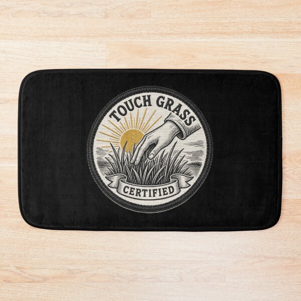 Item preview, CULTURE Touch Grass Certified — Funny Internet Humor Merit Badge Shirt designed and sold by Uglyandcute.