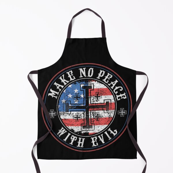 Item preview, Make No Peace With Evil Vintage American Flag Cross Badge Patriotic Emblem designed and sold by StanaLuis.