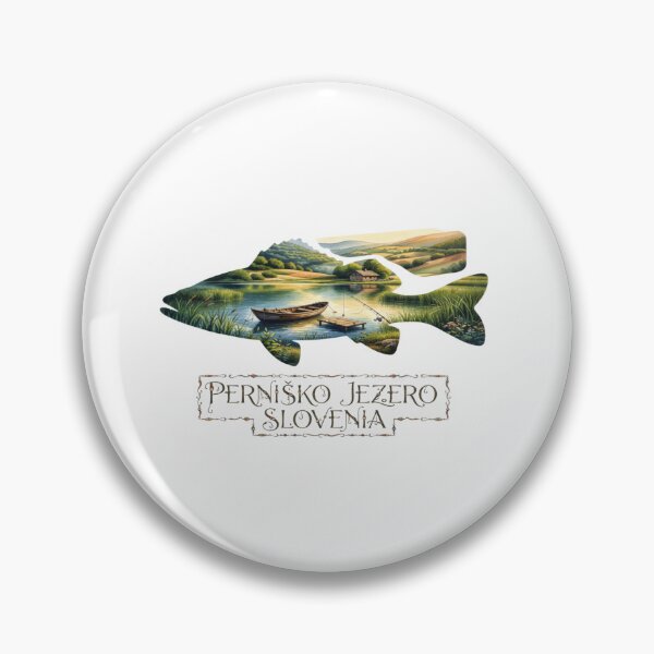 Item preview, Pernisko Jezero Slovenia Fishing Sticker designed and sold by Imaginarium of Chaos falcon88 .