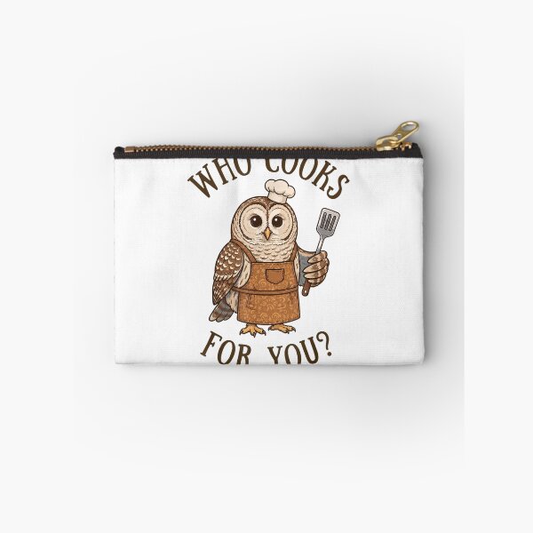 Item preview, Funny Who Cooks For You Barred Owl Chef Wearing Apron Holding Spatula designed and sold by Capisedo.