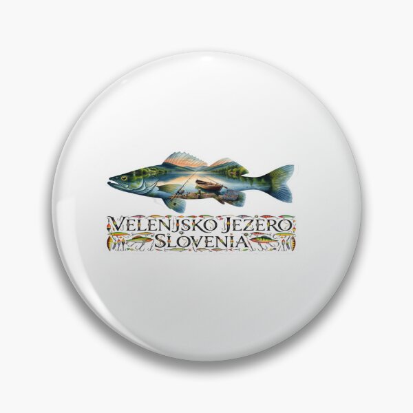 Item preview, Velenjsko Jezero Slovenia Fishing Sticker designed and sold by Imaginarium of Chaos falcon88 .