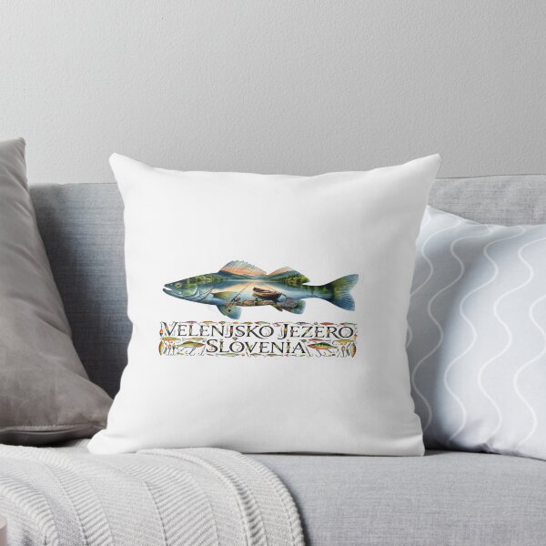 Item preview, Velenjsko Jezero Slovenia Fishing Sticker designed and sold by Imaginarium of Chaos falcon88 .