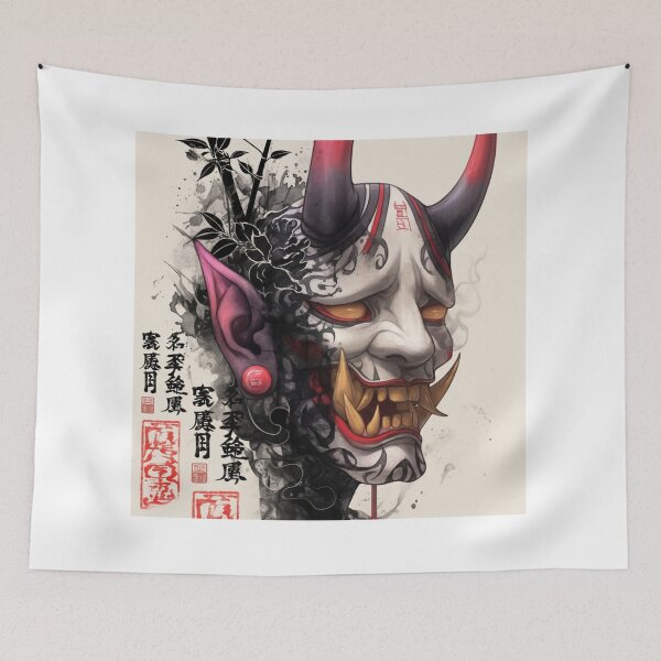 Item preview, Floral Hannya Demon Mask designed and sold by SquareSign.