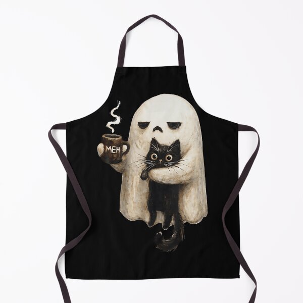 Item preview, Retro Boojee Ghost Black Cat Latte Halloween designed and sold by MOHAMED AKKAR.
