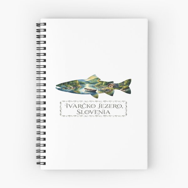 Item preview, Ivarcko Jezero Slovenia Fishing Sticker designed and sold by Imaginarium of Chaos falcon88 .